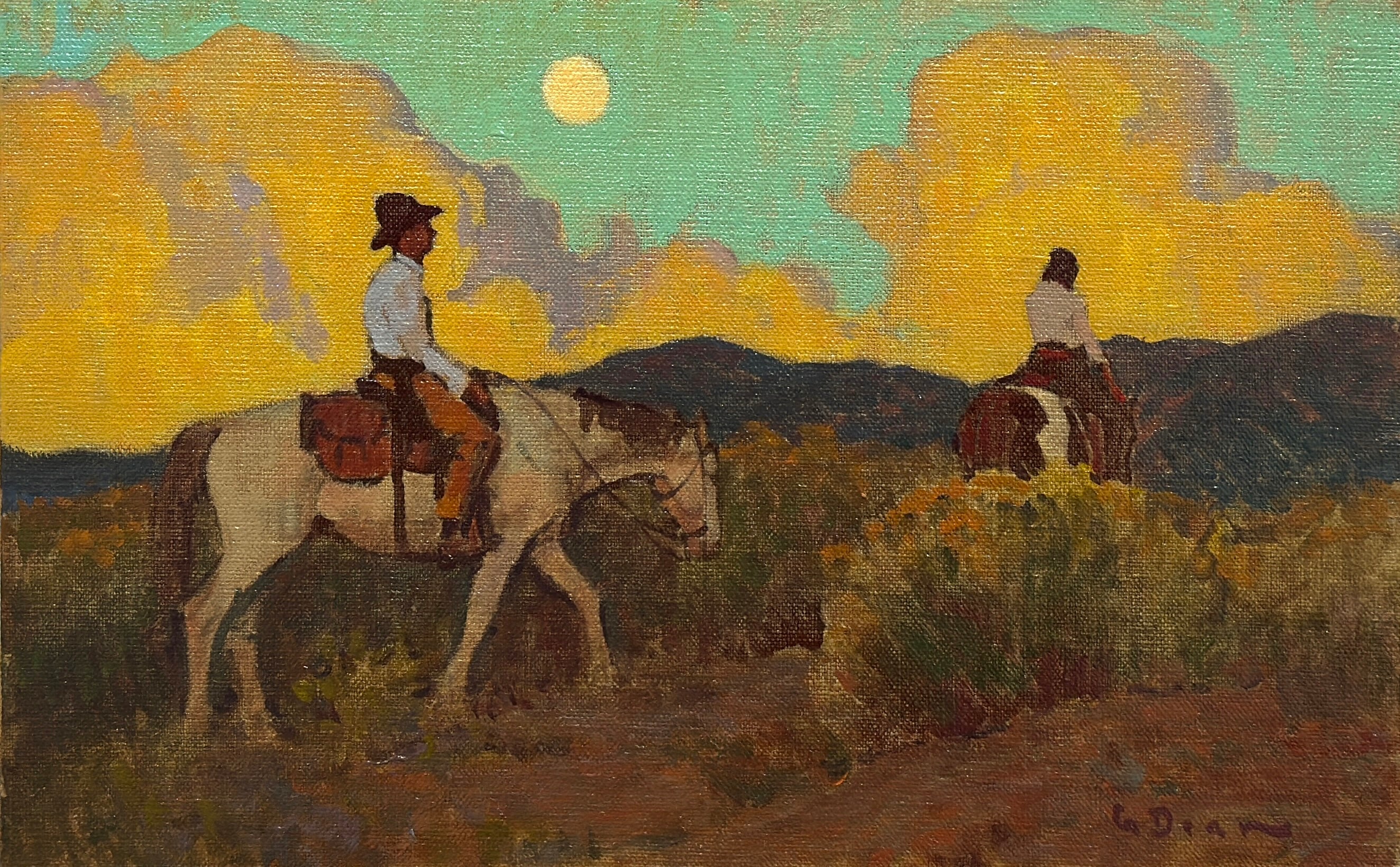 Study for Moonrise on the Chamisa Trail