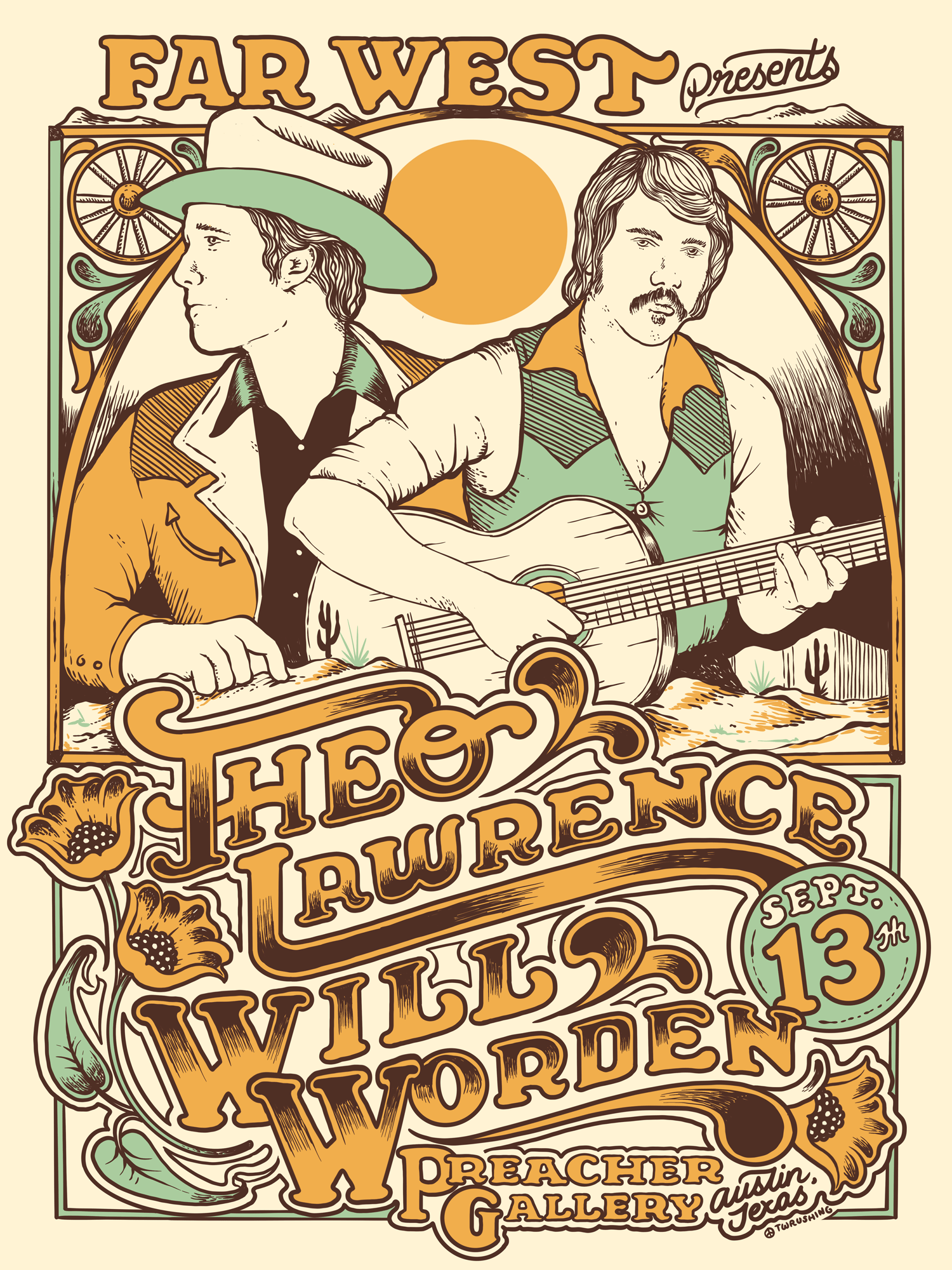 Austin Gig Poster by Taylor Rushing